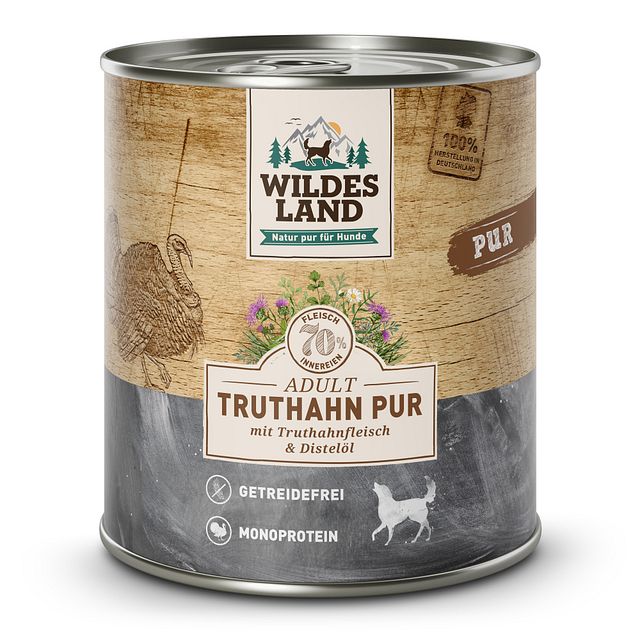 Wildes Land PUR Hundenassfutter 800gVorschaubild