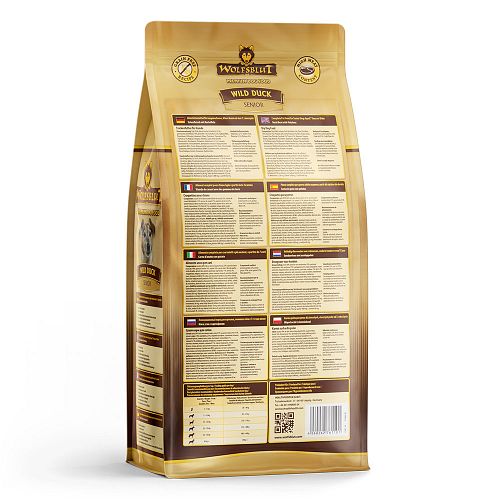 WOLFSBLUT Wild Duck Senior Entenfleisch mit Kartoffeln Hundetrockenfutter