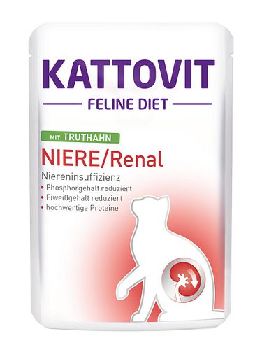 KATTOVIT Feline Diet Niere/Renal 85g Beutel Katzennassfutter Diätnahrung