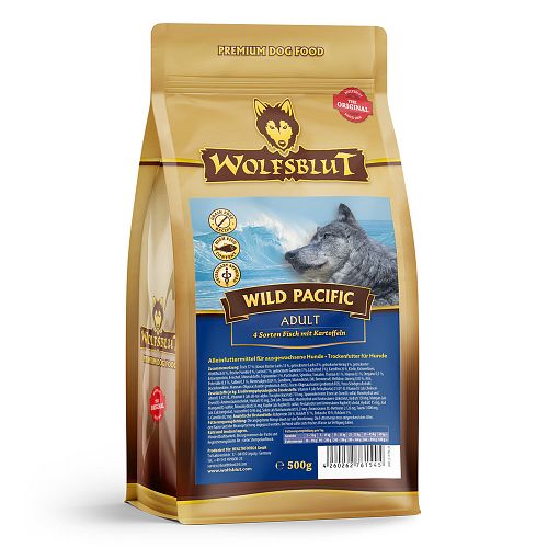 WOLFSBLUT Wild Pacific 4 Sorten Fisch mit Kartoffeln Hundetrockenfutter