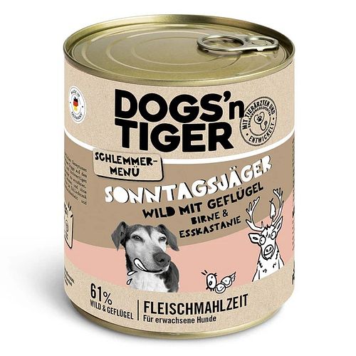 Dogs'n Tiger 800g Dose Hundenassfutter
