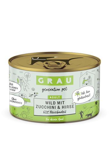 grau Hund 200 Gramm Hundenassfutter