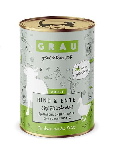 grau Katze 400 Gramm Katzennassfutter