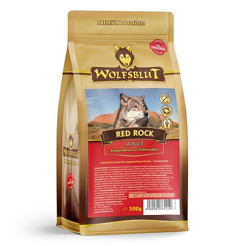 WOLFSBLUT Red Rock Kängurufleisch mit Süßkartoffeln Hundetrockenfutter