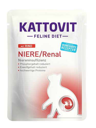 KATTOVIT Feline Diet Niere/Renal 85g Beutel Katzennassfutter Diätnahrung