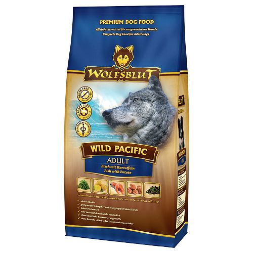 WOLFSBLUT Wild Pacific 4 Sorten Fisch mit Kartoffeln Hundetrockenfutter