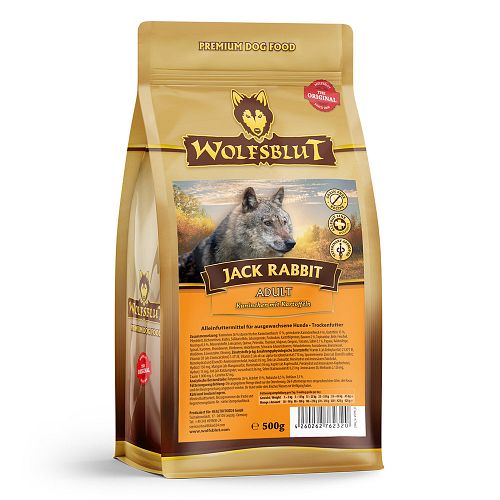 WOLFSBLUT Jack Rabbit Kaninchen mit Gemüse Hundetrockenfutter